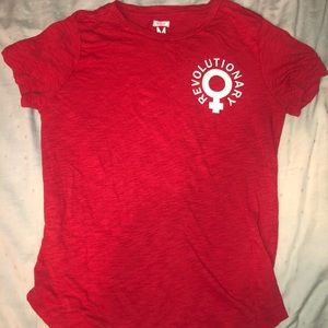 American eagle red “revolutionary” tee shirt